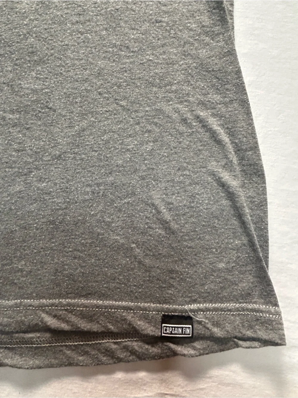 Captain Fin Mens Gray Pocket T Shirt Anchor Logo Surf Skate Tees - Picture 5 of 5